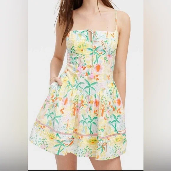 Roller Rabbit × Target Women's Vacation Drop Waist Mini Dress - Picture 1 of 9